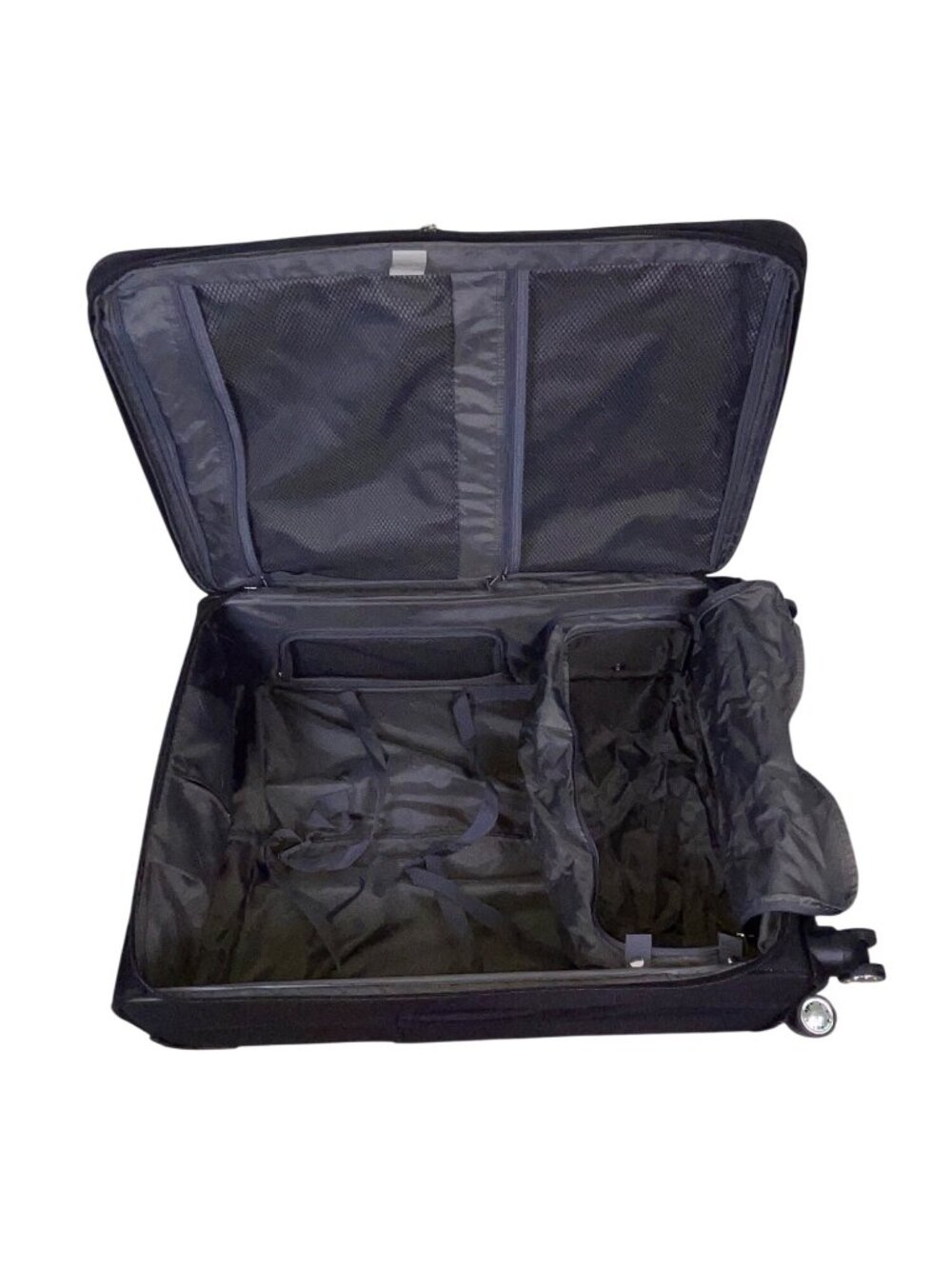 Delsey Unisex Black Expandable Spinner Wheels Rolling Travel Suitcase  Luggage - Picture 8 of 12